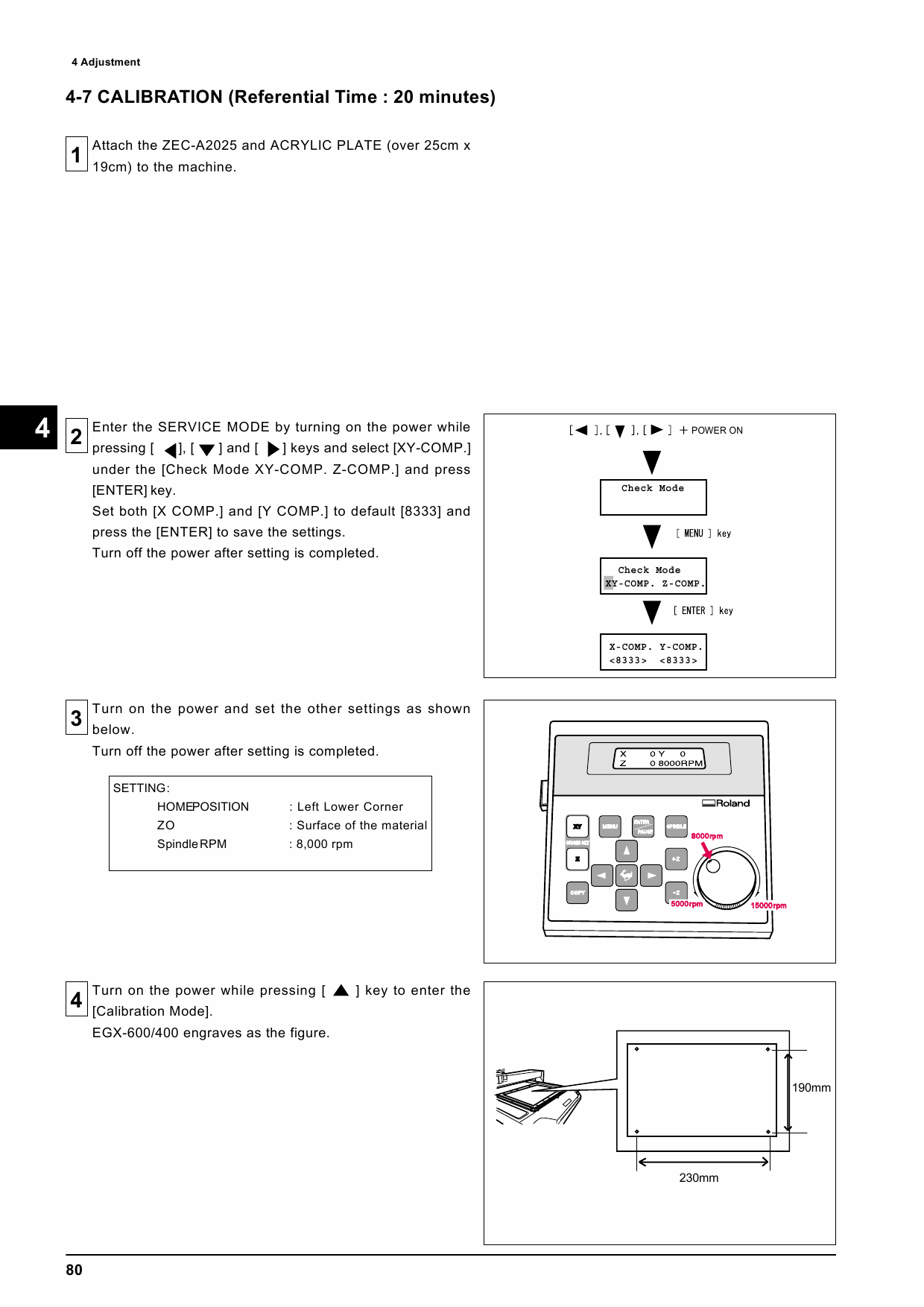 Roland EGX 600 400 Service Notes Manual-6